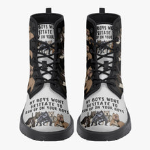 Load image into Gallery viewer, My Boys Won&#39;t Hesitate Trendy Leather Boots