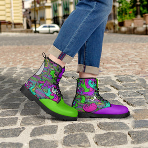 Psycho Unicorn Trendy Leather Boots