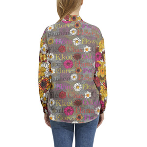 Aries Flora Long Button Up Casual Shirt