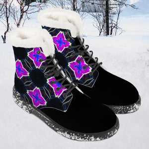 Anime Fan Faux Fur Leather Boots