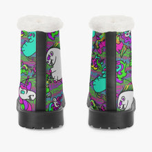 Load image into Gallery viewer, Psycho Unicorn Faux Fur Leather Boots