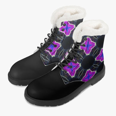 Anime Fan Faux Fur Leather Boots