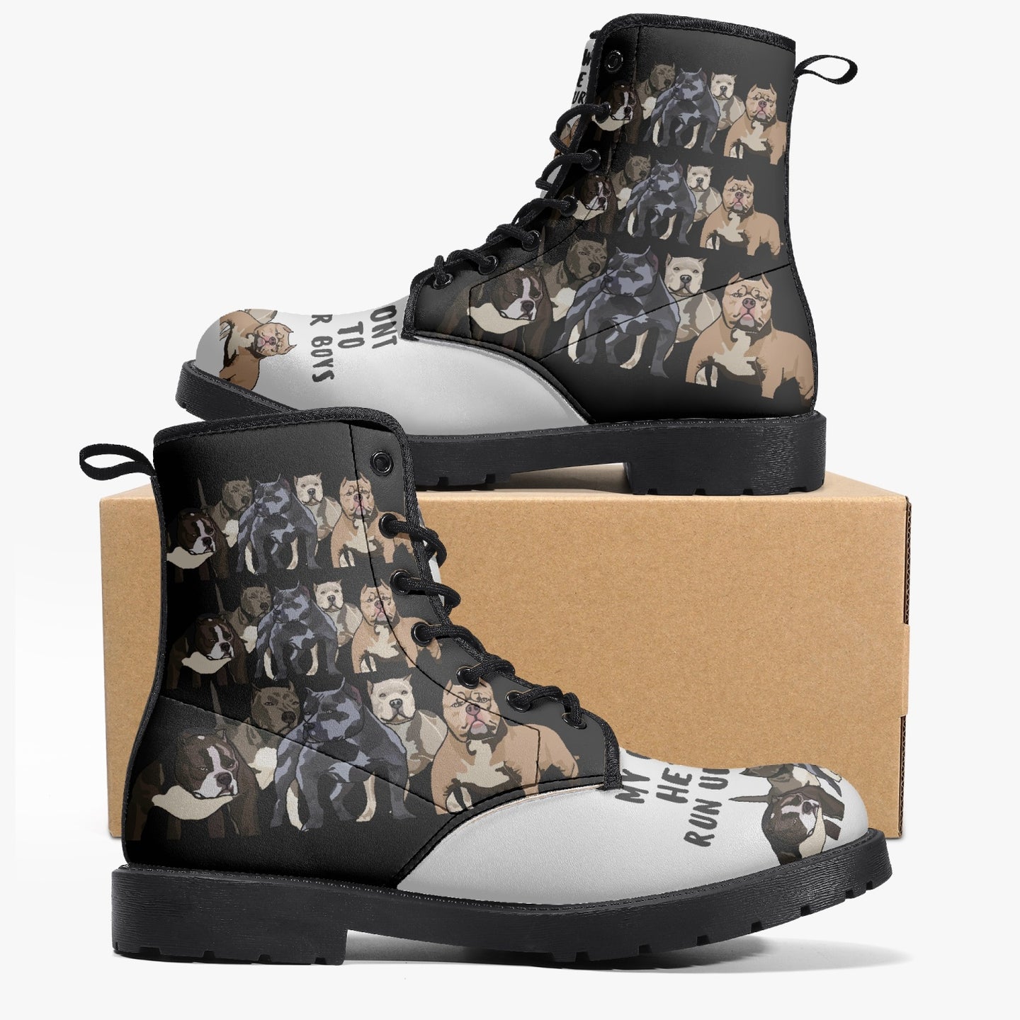 My Boys Won't Hesitate Trendy Leather Boots