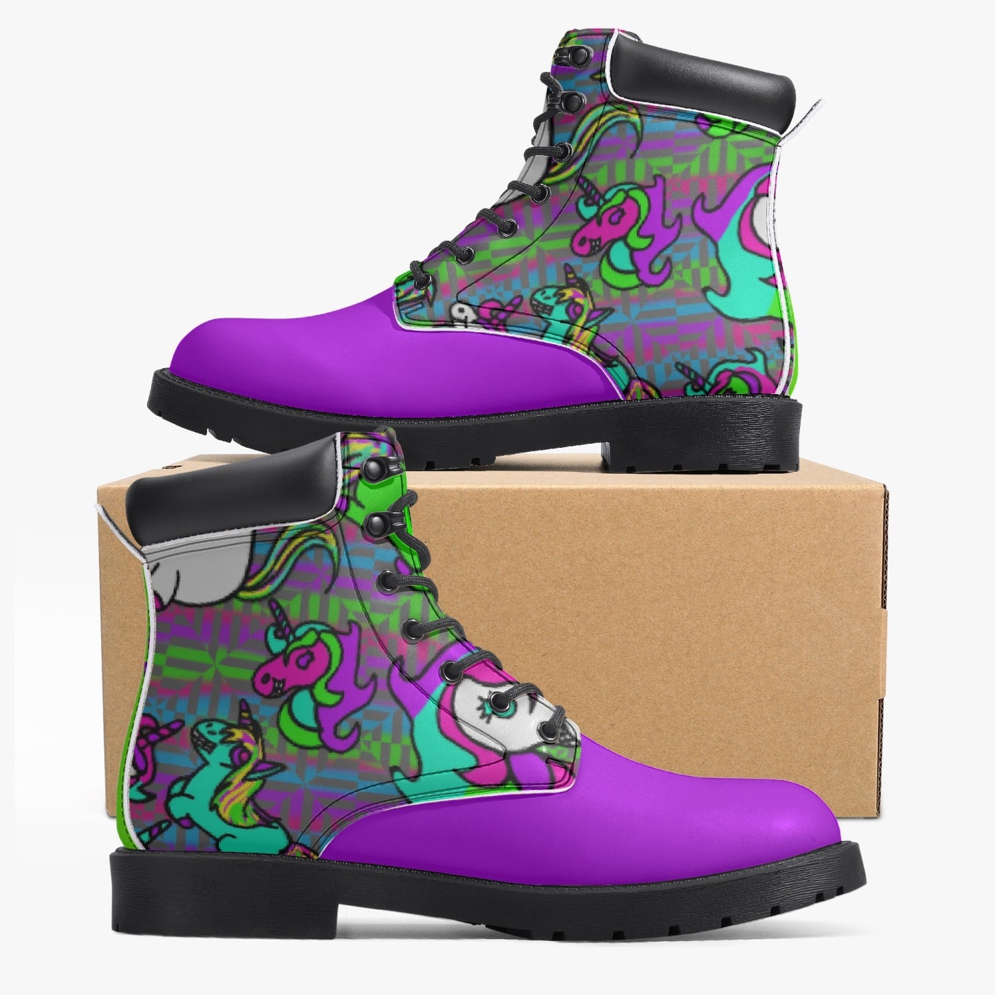 Psycho Unicorn Casual Leather Boots