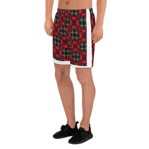 Iced Rose Bush Men's Athletic Long Shorts