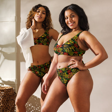 Black Lives Matter Recycled high-waisted bikini