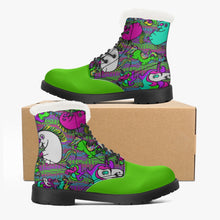 Load image into Gallery viewer, Psycho Unicorn Faux Fur Leather Boots