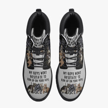 Load image into Gallery viewer, My Boys Won&#39;t Hesitate Casual Leather Boots