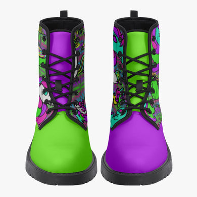 Psycho Unicorn Trendy Leather Boots