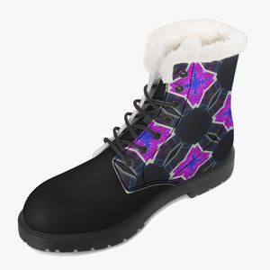 Anime Fan Faux Fur Leather Boots