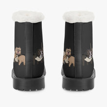 Load image into Gallery viewer, My Boys Won&#39;t Hesitate Faux Fur Leather Boots