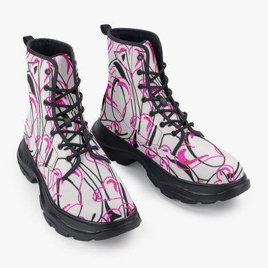 Love Casual Leather Chunky Boots