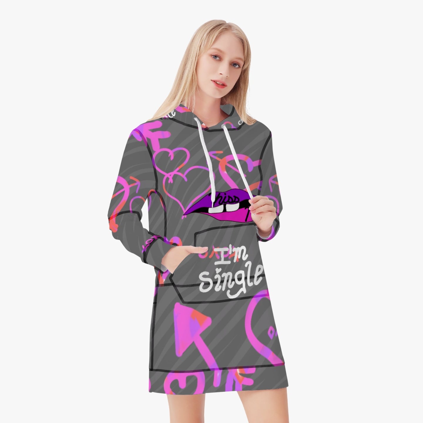 Kiss Me Hoodie Dress