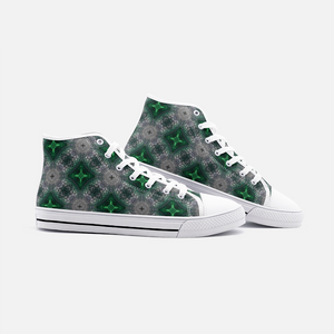 Emerald Diamonds Unisex High Top Canvas Shoes