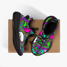 Load image into Gallery viewer, Psycho Unicorn Kids&#39; Mesh Knit Sneakers - Black