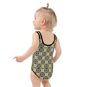 Lemon Pepper All-Over Print Kids Swimsuit