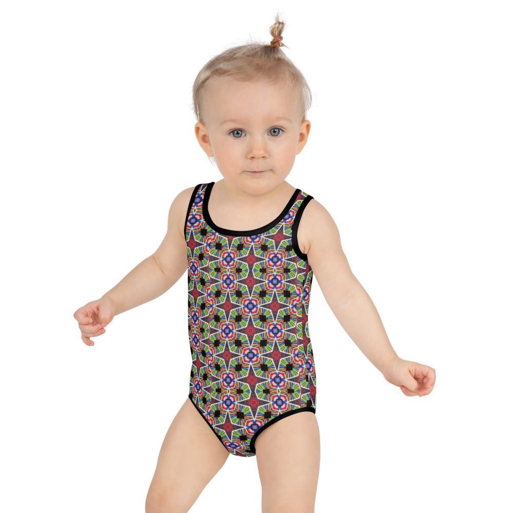 Buzzed All-Over Print Kids Swimsuit
