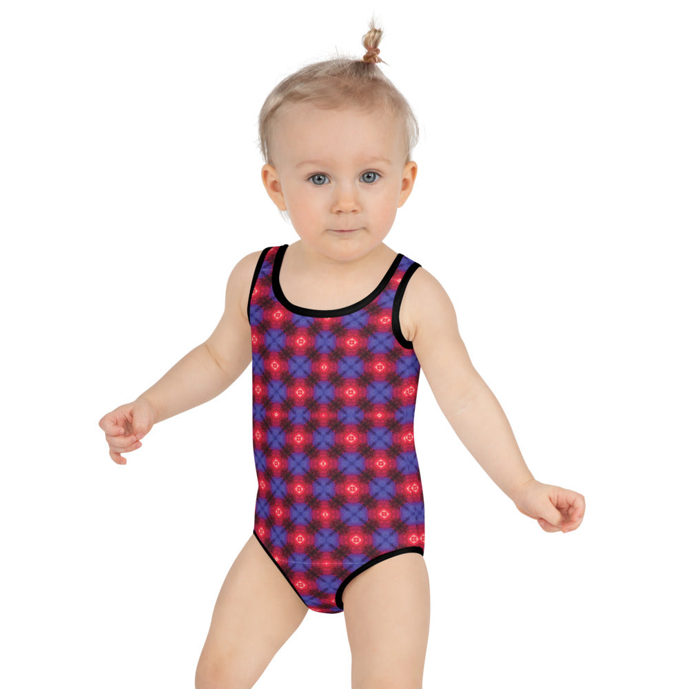 Red Cyborg All-Over Print Kids Swimsuit