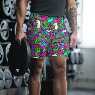 Psycho Unicorn Men's Athletic Long Shorts