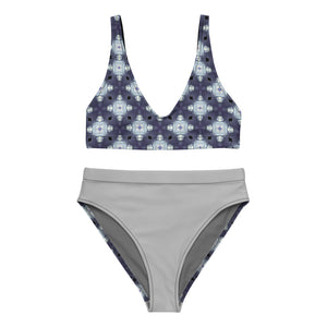 Snow Flake Recycled high-waisted bikini