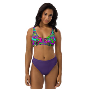 Psycho Unicorn Recycled high-waisted bikini
