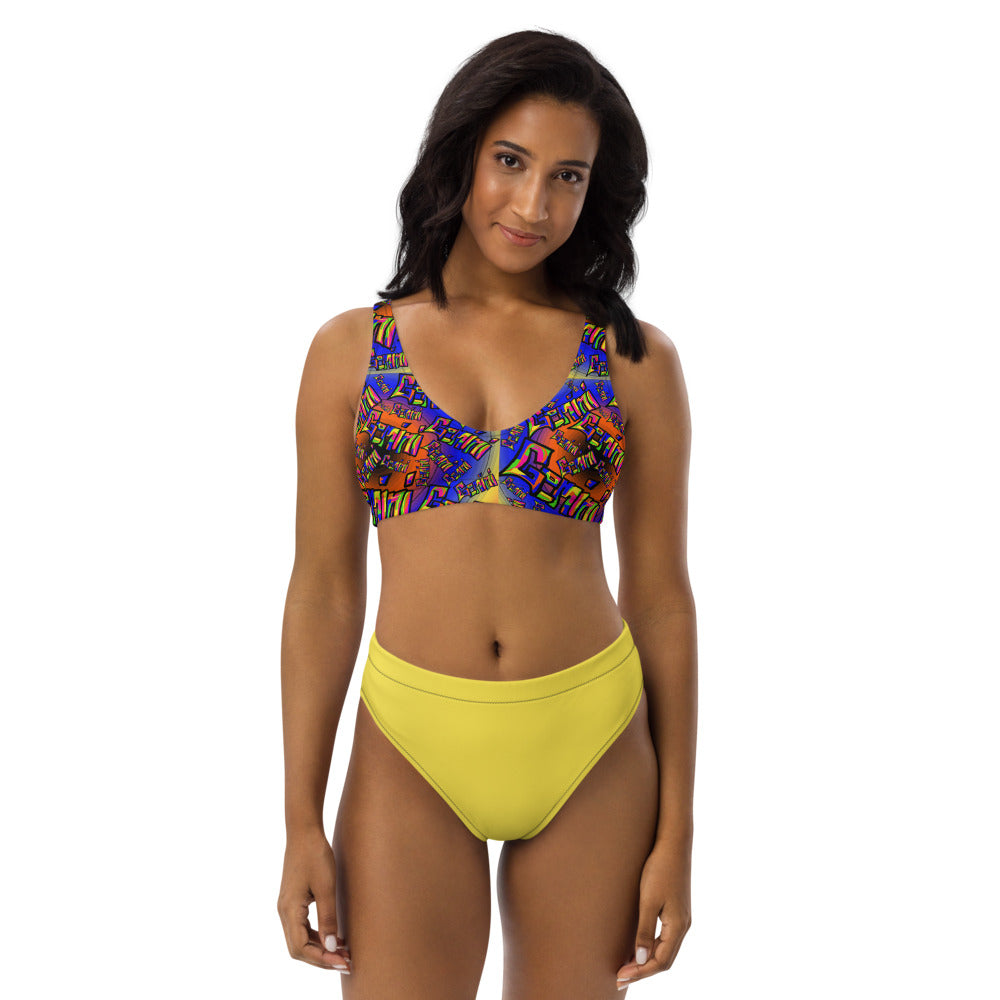 Gemini Recycled high-waisted bikini
