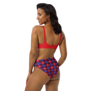 Red Cyborg Recycled high-waisted bikini