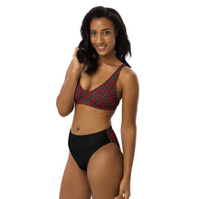 Load image into Gallery viewer, Ice Rose Bush Recycled high-waisted bikini