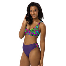 Load image into Gallery viewer, Psycho Unicorn Recycled high-waisted bikini