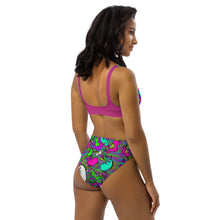 Load image into Gallery viewer, Psycho Unicorn Recycled high-waisted bikini