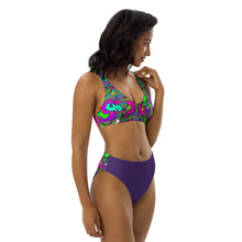 Load image into Gallery viewer, Psycho Unicorn Recycled high-waisted bikini