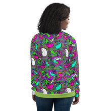 Load image into Gallery viewer, Psycho Unicorn Unisex Bomber Jacket