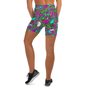 Psycho Unicorn Yoga Shorts