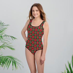 Wanna Hula All-Over Print Youth Swimsuit