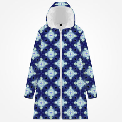 Snow Flake Long Type Cotton-pad Zipper-up