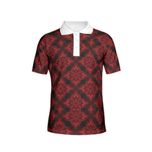 Load image into Gallery viewer, Deep Ruby Men&#39;s Polo Shirts