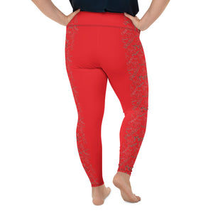 Mexico Red All-Over Print Plus Size Leggings