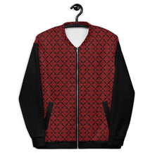 Load image into Gallery viewer, Deep Ruby Unisex Bomber Jacket