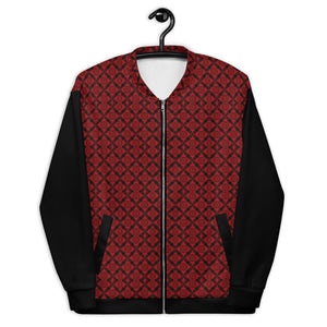 Deep Ruby Unisex Bomber Jacket