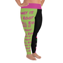 Load image into Gallery viewer, Money is The Root to All Evil All-Over Print Plus Size Leggings