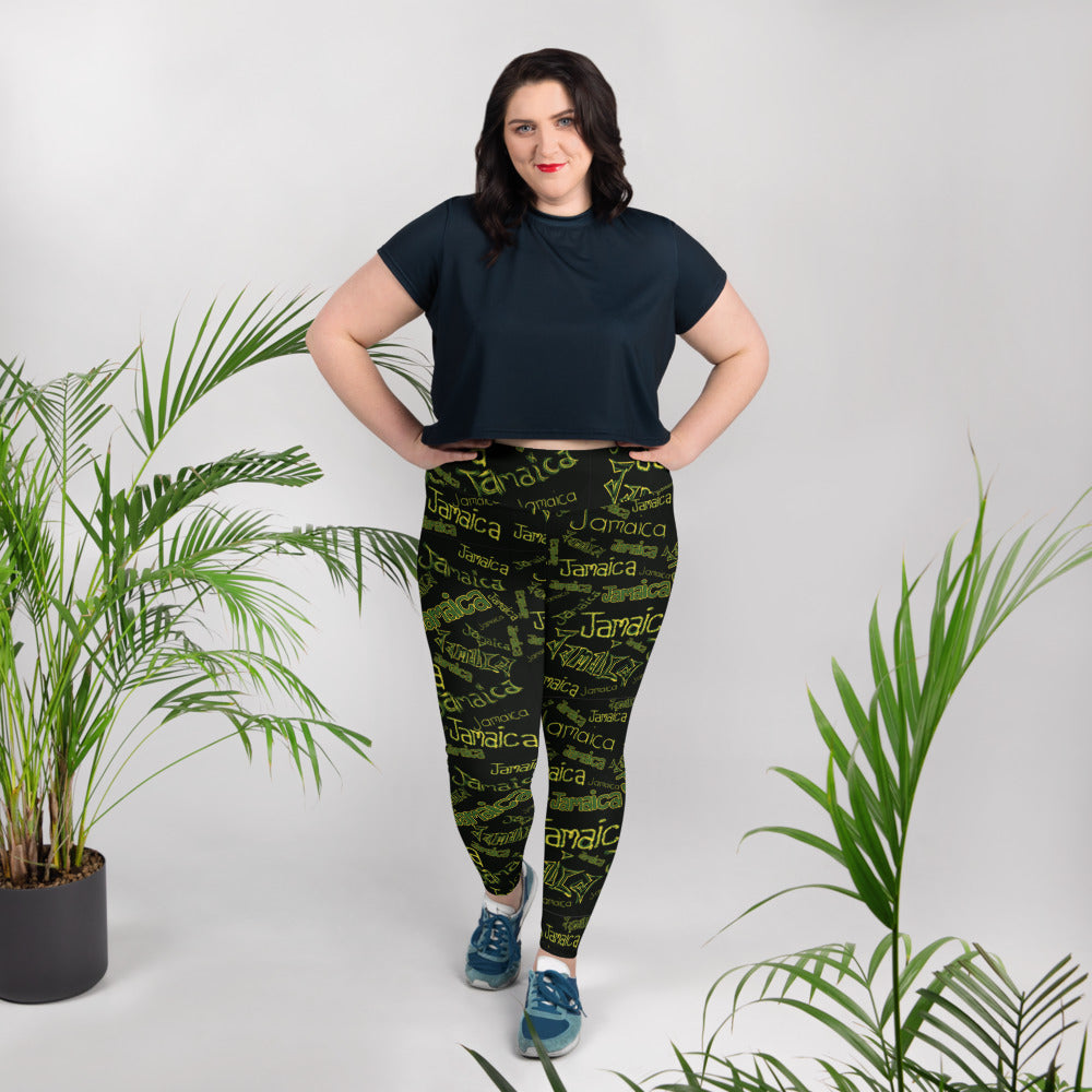 Jamaica All-Over Print Plus Size Leggings