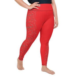 Mexico Red All-Over Print Plus Size Leggings