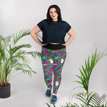 Load image into Gallery viewer, Psycho Unicorn All-Over Print Plus Size Leggings