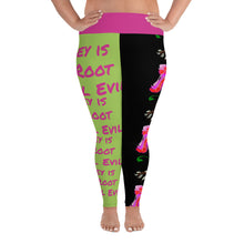 Load image into Gallery viewer, Money is The Root to All Evil All-Over Print Plus Size Leggings