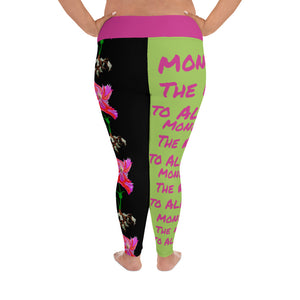 Money is The Root to All Evil All-Over Print Plus Size Leggings