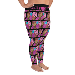 G@mer Gurl All-Over Print Plus Size Leggings