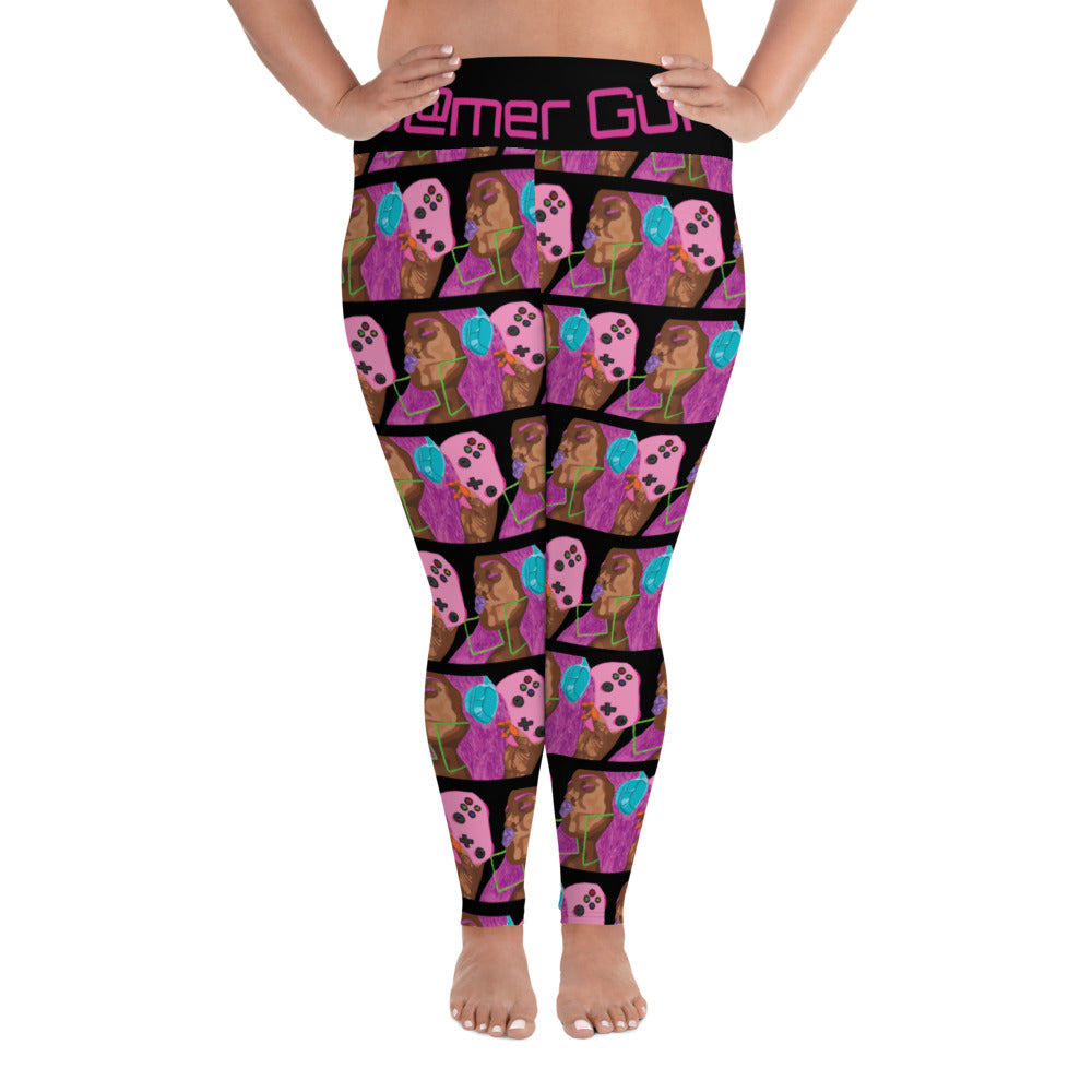 G@mer Gurl All-Over Print Plus Size Leggings