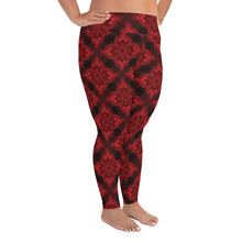 Load image into Gallery viewer, Deep Ruby Plus Size Leggings