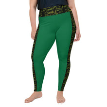 Load image into Gallery viewer, Jamaica Green All-Over Print Plus Size Leggings